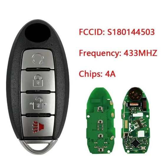 2018-2021 Nissan Kicks Rogue / 4-Button Smart Key / PN: 285E3-5RA6A / KR5TXN3 (AFTERMARKET)